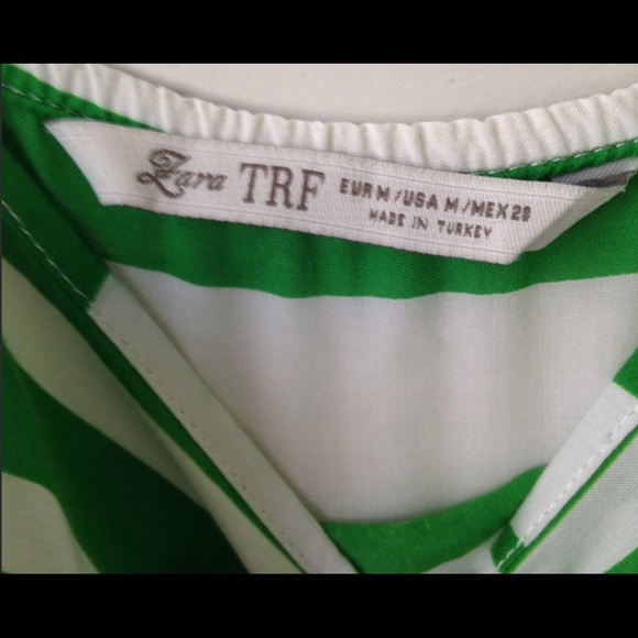 ZARA Green- & White-Striped Dress w/ Rope Belt - Picture 4 of 4